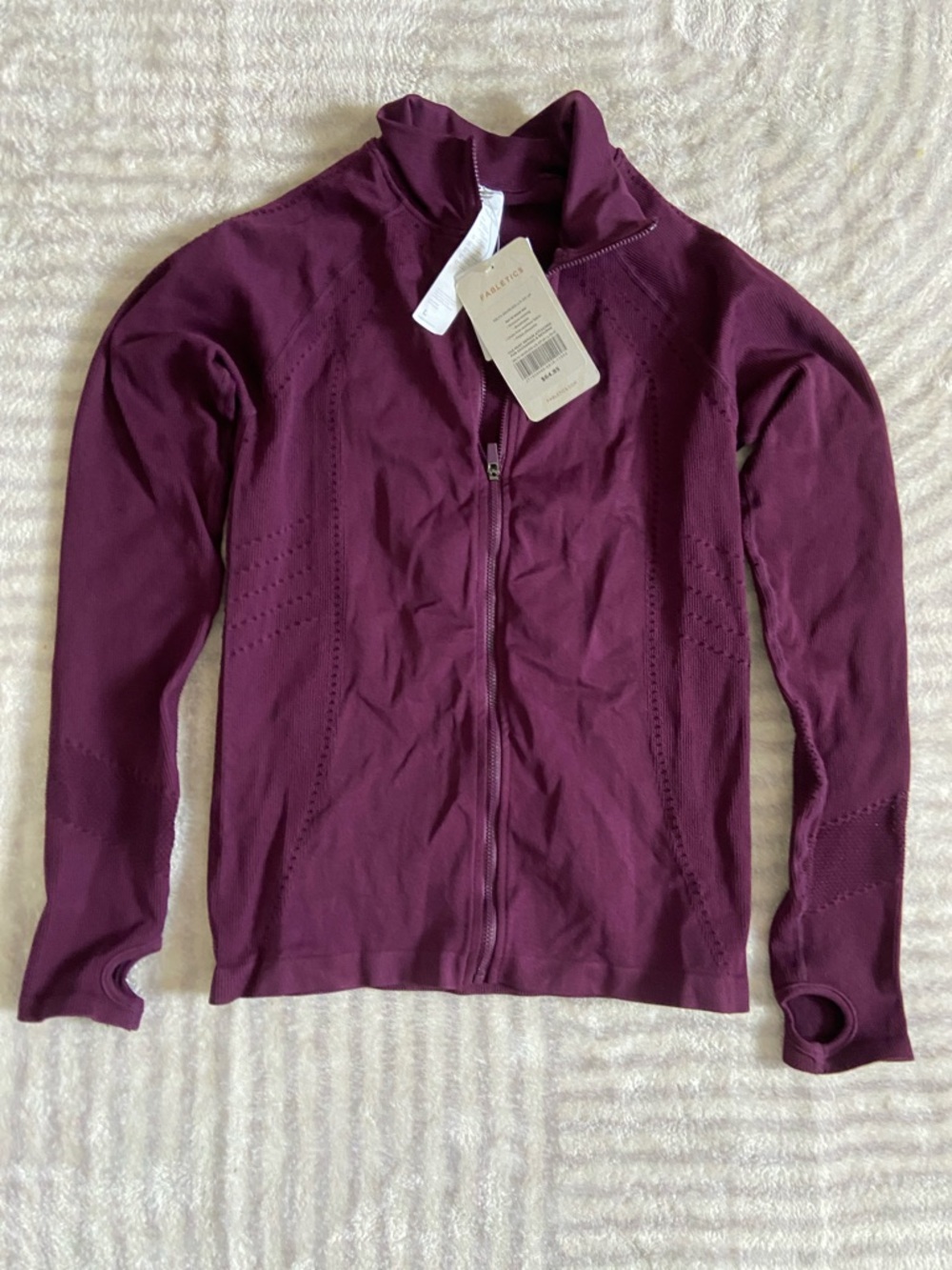 Fabletics Plum Full-Zip Utility Jacket